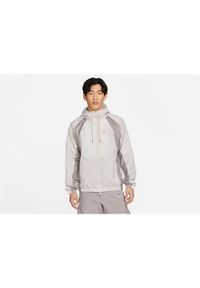 Kurtka uniwersalna męska Nike Air Jordan Essentials Woven. Typ kołnierza: kaptur. Kolor: szary, wielokolorowy. Materiał: syntetyk. Sport: turystyka piesza