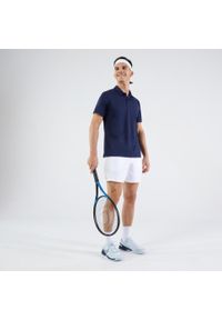 ARTENGO - Koszulka polo do tenisa męska Artengo Essential. Typ kołnierza: polo. Kolor: niebieski. Materiał: poliester, materiał. Sport: tenis