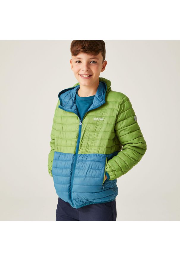 Regatta - Kurtka dziecięca Hillpack II. Kolor: zielony. Materiał: puch, poliamid. Styl: elegancki, sportowy