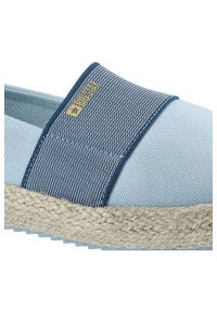 Big-Star - Niebieskie Espadryle Big Star Lekkie Damskie Buty. Okazja: na co dzień, na spacer. Zapięcie: pasek. Kolor: niebieski. Materiał: materiał. Sezon: lato. Styl: casual, klasyczny, wakacyjny #4