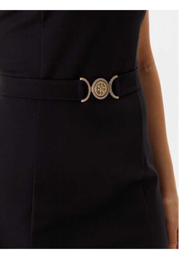 Guess Sukienka koktajlowa W5BK21 KCMU2 Czarny Slim Fit. Kolor: czarny. Materiał: wiskoza, syntetyk. Styl: wizytowy