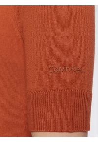 Calvin Klein Sukienka dzianinowa Extra Fine Wool K20K205035 Pomarańczowy Regular Fit. Kolor: pomarańczowy. Materiał: dzianina, wełna