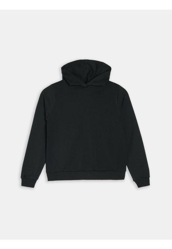 Sinsay - Bluza hoodie basic - czarny. Kolor: czarny
