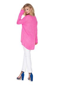PeeKaBoo - Swobodny asymetryczny sweter oversize z dekoltem V. Materiał: wiskoza, akryl, poliamid. Długość rękawa: długi rękaw. Długość: długie #3
