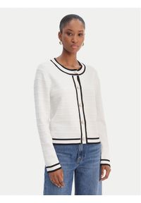 Morgan Kardigan 261-MLIO Biały Regular Fit. Kolor: biały. Materiał: syntetyk, wiskoza #1