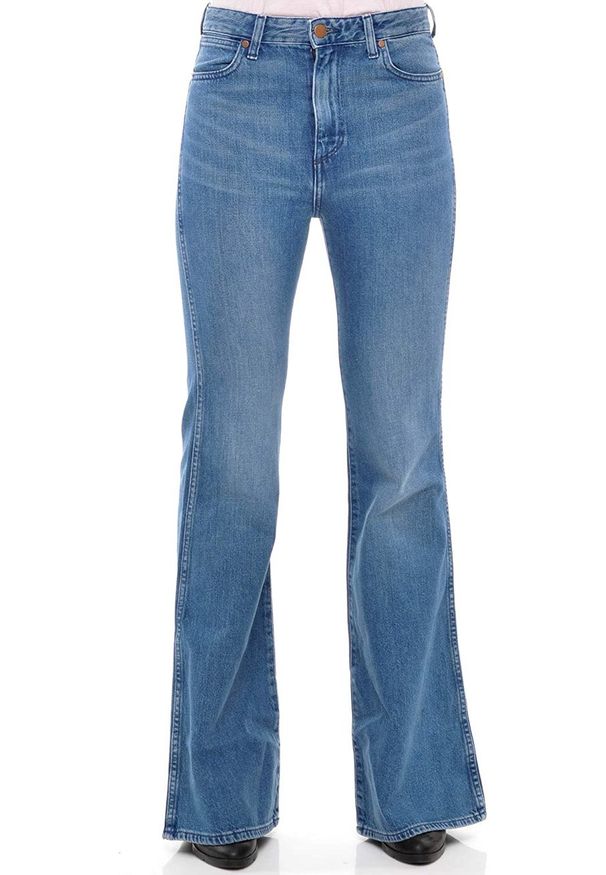 Wrangler - WRANGLER RETRO FLARE DAMSKIE SPODNIE JEANSOWE PINE FIELD W240FH21Y 112127915. Styl: retro