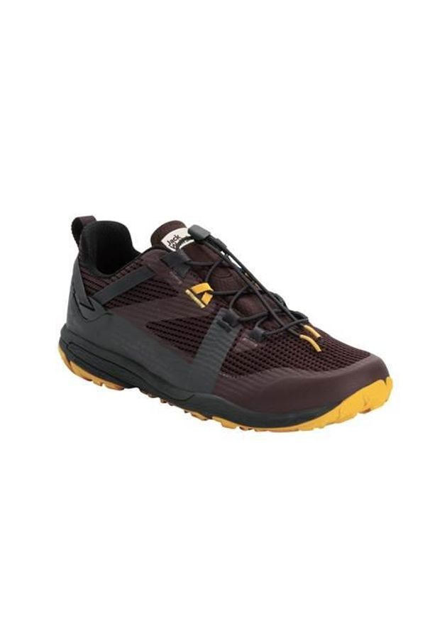 Buty do chodzenia męskie Jack Wolfskin Spirit Low. Kolor: brązowy. Materiał: materiał, syntetyk. Szerokość cholewki: normalna. Sport: turystyka piesza