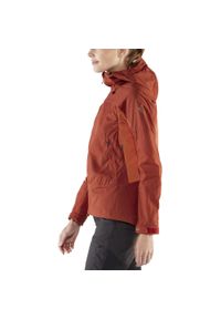 Fjällräven - Kurtka turystyczna Abisko Lite Trekking Jacket W - pomarańczowa. Kolor: czerwony. Materiał: materiał. Sport: turystyka piesza