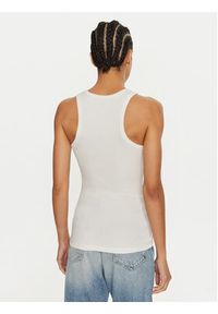 Calvin Klein Top Graphic K20K208065 Biały Slim Fit. Kolor: biały. Materiał: bawełna