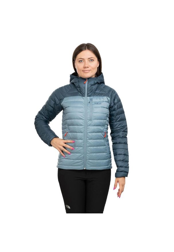 Kurtka Trekkingowa Rab Microlight Alpine Women. Kolor: niebieski. Materiał: puch. Sport: turystyka piesza