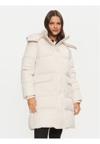 Guess Płaszcz zimowy Beliksa W4BL0B WGJR2 Beżowy Regular Fit. Kolor: beżowy. Materiał: syntetyk. Sezon: zima