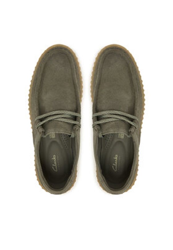 Clarks Półbuty Torhill Lo 26184642 Zielony. Kolor: zielony. Materiał: skóra, zamsz