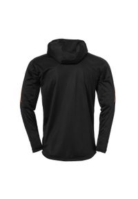 UHLSPORT - Kurtka dziecięca z kapturem Uhlsport Stream 22. Typ kołnierza: kaptur. Kolor: czarny, pomarańczowy, wielokolorowy. Materiał: dresówka. Sport: piłka nożna #2