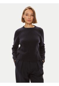 Weekend Max Mara Sweter Gabbia 2425366162 Granatowy Regular Fit. Kolor: niebieski. Materiał: wełna #1