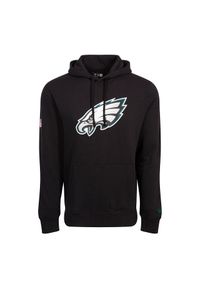 New Era - Bluza z kapturem Eagles NFL. Typ kołnierza: kaptur. Kolor: czarny #1