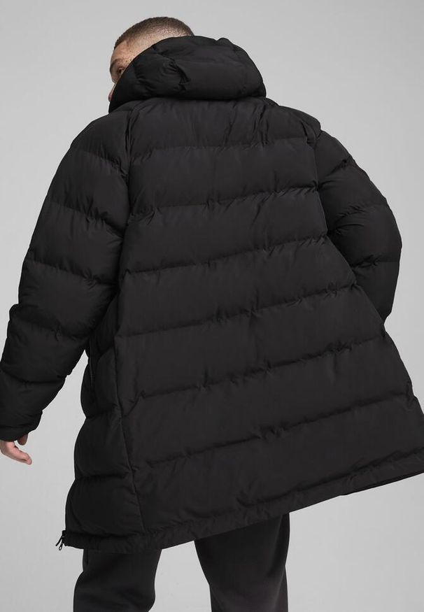 Puma - Męska parka z jednolitego materiału PUMA Black. Kolor: czarny. Materiał: materiał. Wzór: jednolity