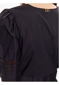 TwinSet - TWINSET Sukienka letnia 231TT2301 Czarny Regular Fit. Kolor: czarny. Materiał: bawełna. Sezon: lato #2