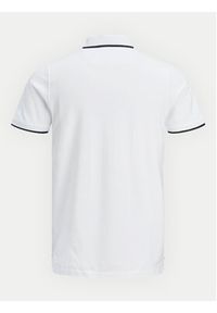 Jack & Jones - Jack&Jones Polo Paulos 12136668 Biały Slim Fit. Typ kołnierza: polo. Kolor: biały. Materiał: bawełna