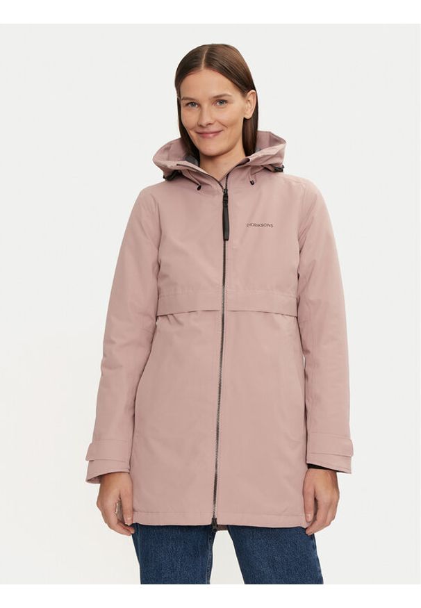 Didriksons Parka Helle 504301 Różowy Regular Fit. Kolor: różowy. Materiał: syntetyk