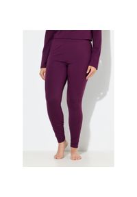 ULLA POPKEN - Damskie Narciarskie legginsy funkcyjne szybkoschnące bardzo ciepłe. Kolekcja: plus size. Kolor: czerwony. Materiał: poliester, materiał, elastan. Sezon: zima. Sport: narciarstwo #1