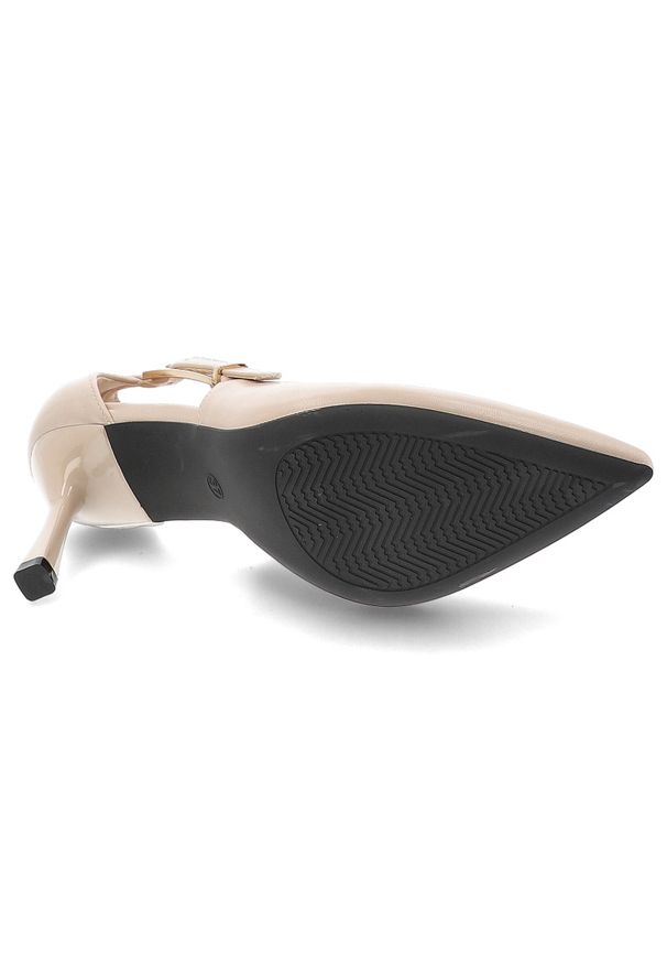 Czółenka damskie Vinceza, cholewka ze skóry ekologicznej o gładkim wykończeniu elegancki fason z wycięciem po boku, beżowe, 62288. Okazja: na spotkanie biznesowe. Zapięcie: pasek. Kolor: beżowy. Szerokość cholewki: normalna. Wzór: gładki. Materiał: skóra ekologiczna. Obcas: na obcasie. Styl: elegancki. Wysokość obcasa: średni