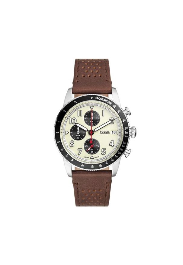 Fossil Zegarek Sport Tourer FS6042 Brązowy. Kolor: brązowy. Styl: sportowy