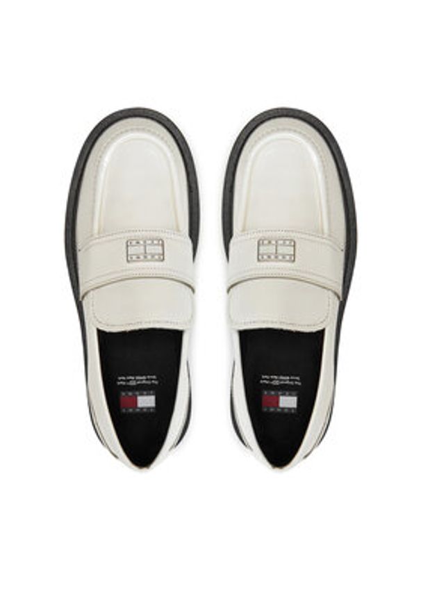 Tommy Jeans Loafersy EN0EN02602 Beżowy. Kolor: beżowy. Materiał: skóra