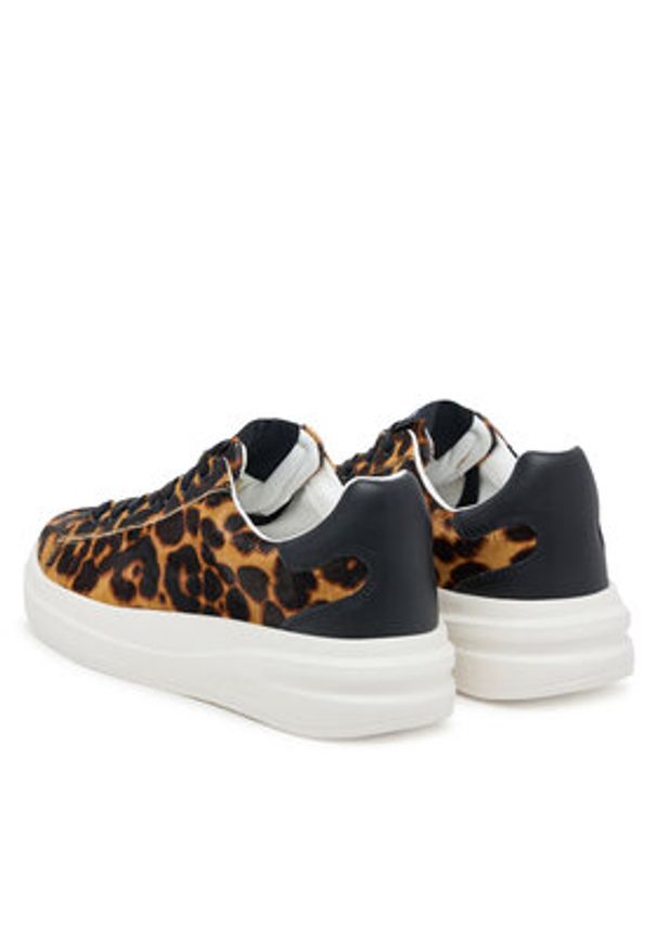 Guess Sneakersy FLTEL8 LEA12 Brązowy. Kolor: brązowy. Materiał: skóra