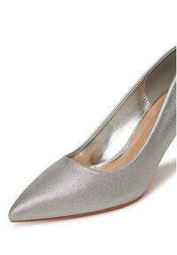 DeeZee Szpilki BK-0807-1 Srebrny. Kolor: srebrny. Materiał: skóra. Obcas: na szpilce #7