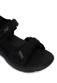 skechers - Skechers Sandały Go Walk Arch Fit 2.0 229309/BBK Czarny. Kolor: czarny. Materiał: skóra #4