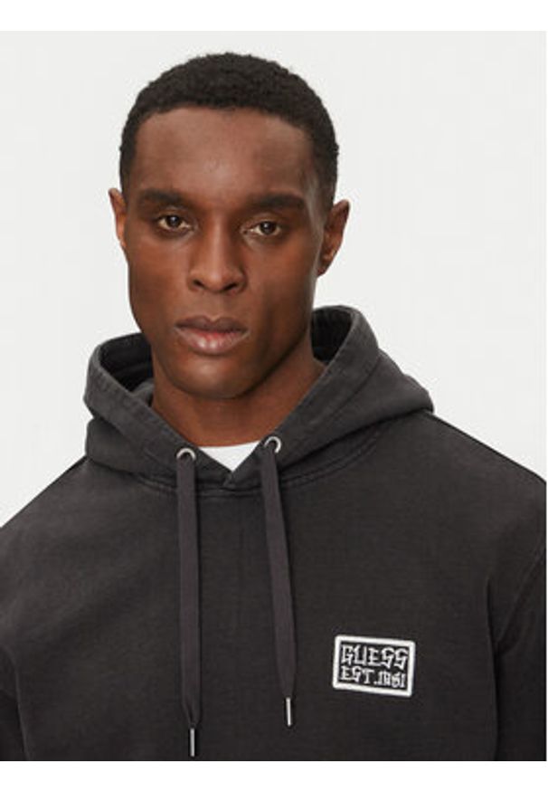 Guess Bluza M5RQ04 KC2B1 Czarny Regular Fit. Kolor: czarny. Materiał: bawełna