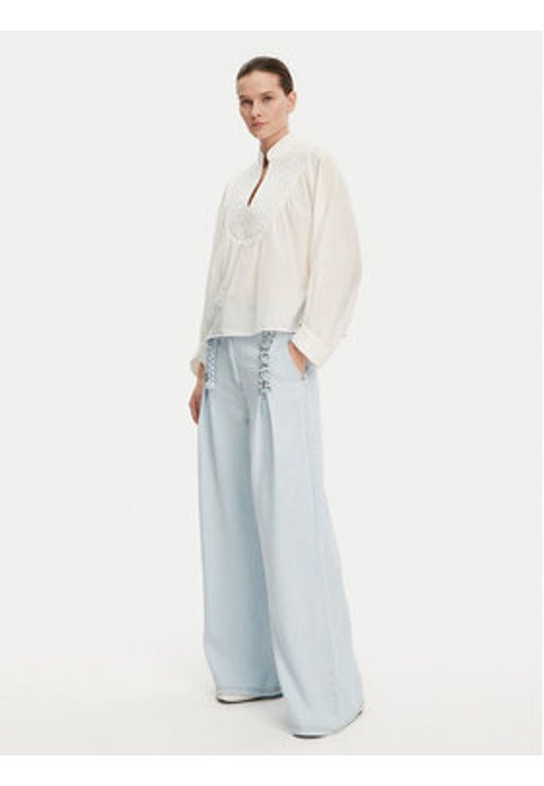 Munthe Bluzka Frantz 251100525130 Écru Loose Fit. Materiał: bawełna