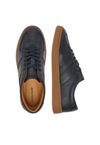 Guess Jeans Sneakersy EO-ORTEGO-01 126AM Granatowy. Kolor: niebieski. Materiał: skóra #4