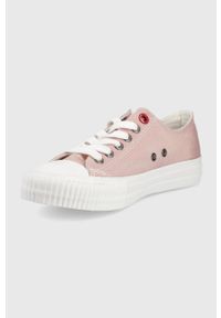 Big-Star - Big Star tenisówki damskie kolor różowy. Nosek buta: okrągły. Zapięcie: sznurówki. Kolor: różowy. Materiał: guma. Szerokość cholewki: normalna #4