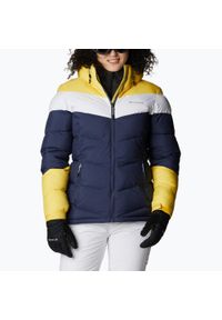 columbia - Kurtka narciarska damska Columbia Abbott Peak Insulated. Kolor: żółty, niebieski, wielokolorowy, biały. Sport: narciarstwo