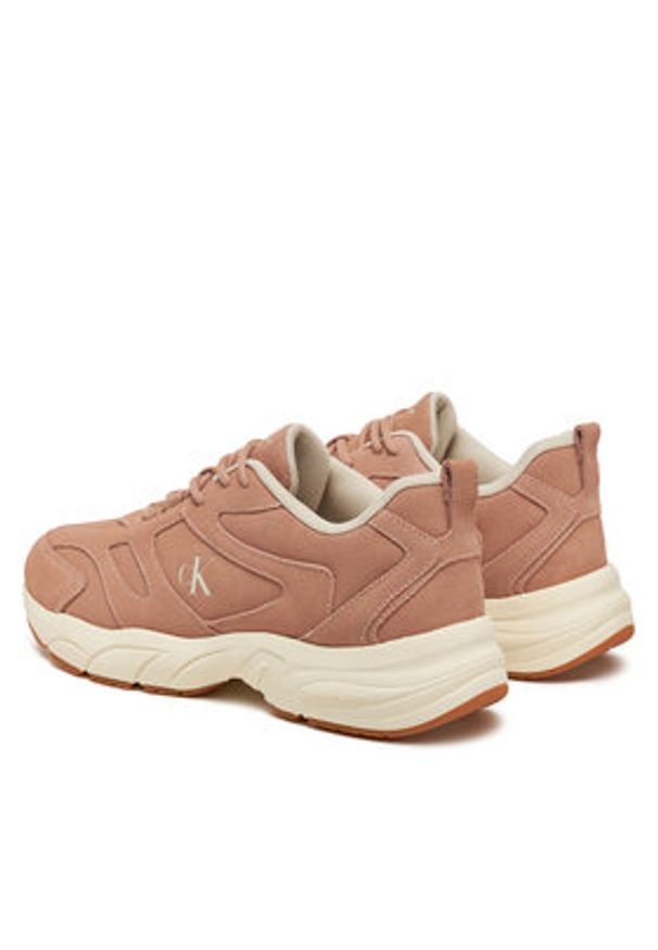 Calvin Klein Jeans Sneakersy Retro Tennis Low Mg Mix Media Wn YW0YW01639 Różowy. Kolor: różowy. Materiał: zamsz, skóra