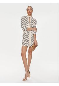 Elisabetta Franchi Sukienka koktajlowa AB-533-41E2-V540 Écru Regular Fit. Materiał: syntetyk. Styl: wizytowy #4