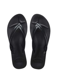 Havaianas japonki WEDGES damskie kolor czarny na koturnie 4146317.0090. Kolor: czarny. Materiał: materiał. Wzór: gładki. Obcas: na koturnie #1