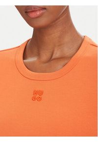 Hugo - HUGO T-Shirt Delanor 50512000 Pomarańczowy Slim Fit. Kolor: pomarańczowy. Materiał: bawełna #2