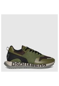 DSQUARED2 Zielone sneakersy z logo na podeszwie. Kolor: zielony. Sport: bieganie #2