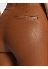 Remain Spodnie skórzane Snipe Leggings Leather RM1508 Brązowy Slim Fit. Kolor: brązowy. Materiał: skóra #5