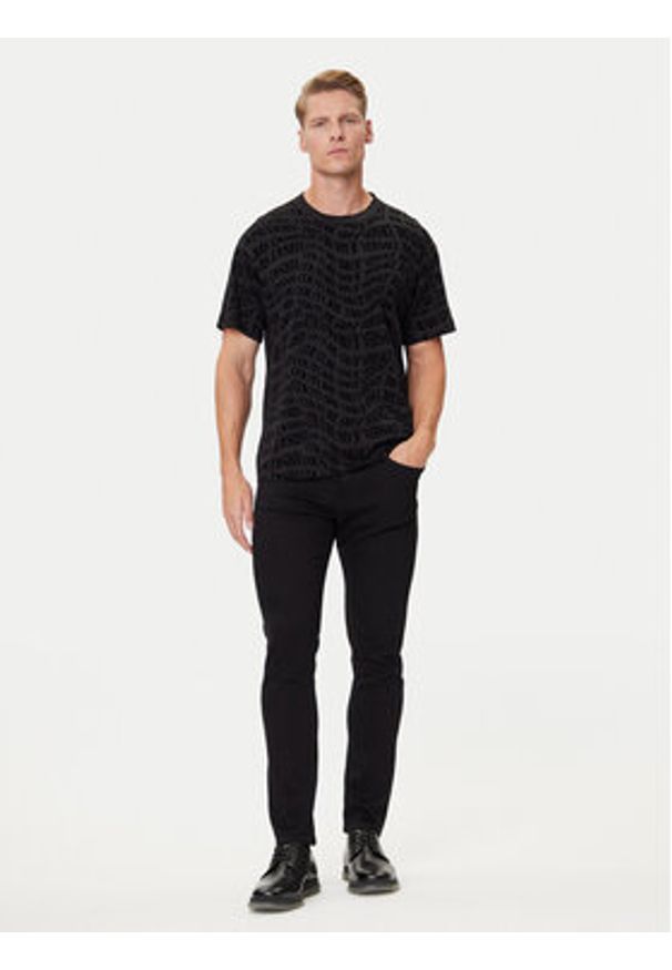 Versace Jeans Couture T-Shirt 79GAH6R0 JS511 Czarny Regular Fit. Kolor: czarny. Materiał: bawełna