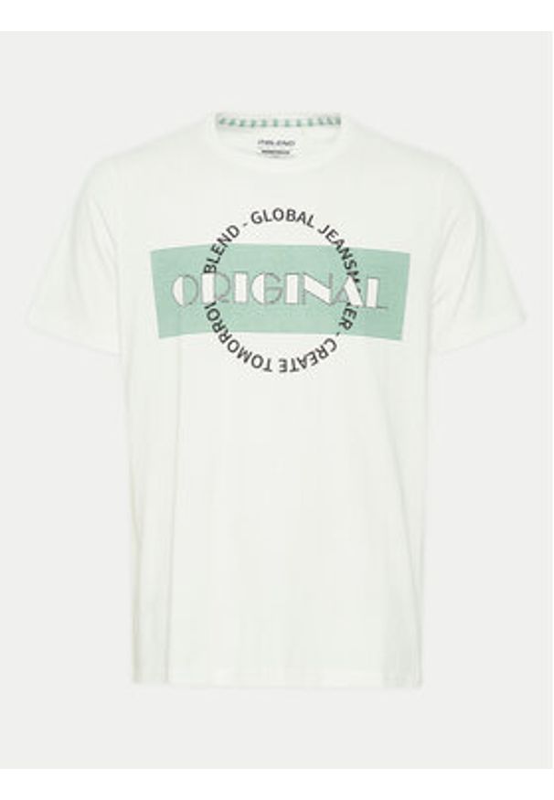 Blend T-Shirt 20716827 Biały Regular Fit. Kolor: biały. Materiał: bawełna