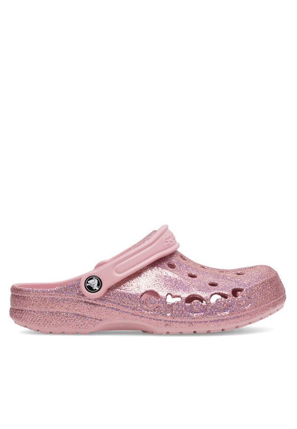 Crocs Klapki BAYA GLITTER CLOG 205925-606 Różowy. Kolor: różowy. Materiał: syntetyk