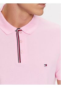 TOMMY HILFIGER - Tommy Hilfiger Polo MW0MW31558 Różowy Regular Fit. Typ kołnierza: polo. Kolor: różowy. Materiał: bawełna #2