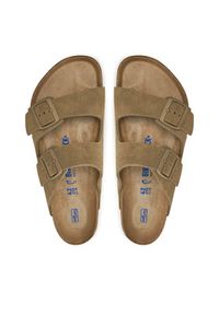 Birkenstock Klapki Arizona 1019045 Khaki. Kolor: brązowy. Materiał: zamsz, skóra #4