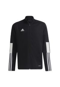 Adidas - Kurtka adidas Jr Tiro Jacket, Dzieci. Kolor: czarny. Materiał: materiał, poliester