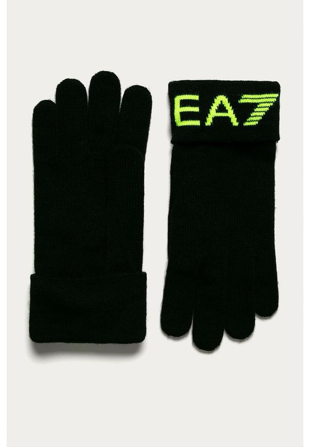 EA7 Emporio Armani - Rękawiczki. Kolor: wielokolorowy. Materiał: dzianina, akryl