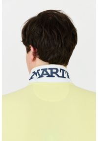 La Martina - LA MARTINA Cytrynowe męskie polo z dużym logo, Rozmiar M. Typ kołnierza: polo. Kolor: żółty #2