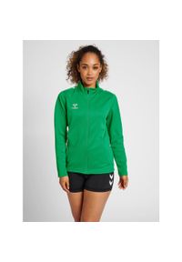 Bluza sportowa damska Hummel half zip Core XK. Kolor: zielony. Materiał: dresówka